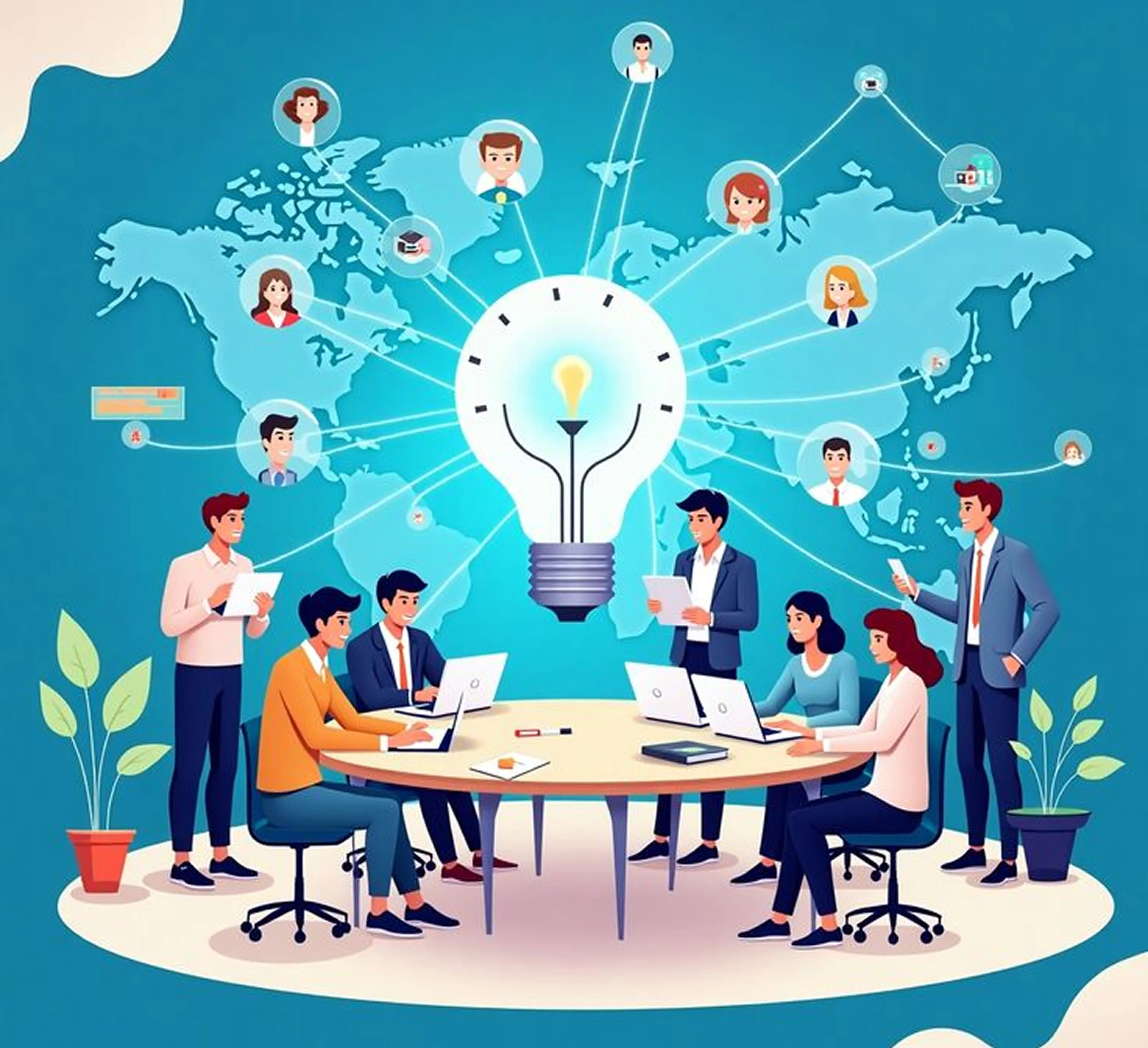 Team Cartoon Image - Techco - About Image